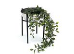 Dandibo Sgabello Per Fiori In Metallo Con Vaso Nero Argento 25 Cm Portafiori 96257 S Colonna Portafiori Moderna Sgabello Per Piante