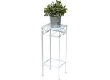 Dandibo Sgabello Per Fiori Bianco Metallo Quadrato 50 Cm Portafiori 96314 S Tavolino Colonna Per Fiori Portapiante Moderno Sgabello Per Piante