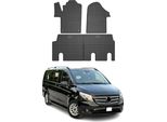 2014-2025 Mercedes Vito W447 Tappetini In Gomma Nera 4 Pz