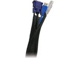 Logilink KAB0006 Fasciatore Di Cavi Logilink, Guaina In Tessuto, Nero, 1,80 M
