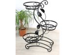Dandibo Scala Per Fiori In Metallo Nero 87 Cm Portafiori Con 3 Ripiani KW019 Colonna Per Piante Portafiori Colonna Per Piante Sgabello Per Fiori