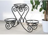Dandibo Scale Per Fiori In Metallo Nero 89 Cm Portafiori Con 3 Ripiani KW403 Colonna Per Piante Portafiori Scaffale Per Piante
