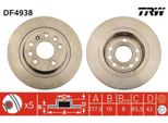 2X Disco Freno Trw DF4938 Per Opel Zafira B (A05) Astra H Hatchback (A04) 42Mm