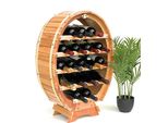 Dandibo Portabottiglie In Legno Per Vino In Piedi 18 Bottiglie Naturale 77 Cm Portabottiglie Portabottiglie Barile