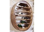 Dandibo Portabottiglie In Legno Da Parete Per Vino 24 Bottiglie Marrone Portabottiglie Da Parete Portabottiglie