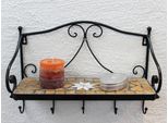Mensola A Muro Merano Mosaico 050550 Metallo 41 Cm Portasciugamani Mensola Da Bagno Gancio