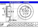 2X Disco Freno Ate 24.0110-0344.1 Per Mitsubishi Grandis (Na_W) 58 7Mm 190 0Mm
