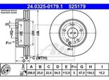2X Disco Freno Ate 24.0325-0179.1 64 5Mm 154 3Mm 288 0Mm