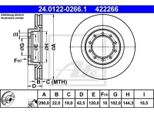 2X Disco Freno Ate 24.0122-0266.1 Per Furgone Renault Master Pro (Fh__)