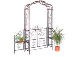 Dandibo Arco A Rosa Con Porta In Metallo 18602 Arco Cancello Giardino Ferro Arrampicata Aiuto Traliccio Cancello Ad Arco