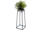 Dandibo Sgabello Per Fiori In Metallo Con Vaso Nero Argento 43,5 Cm Supporto Per Fiori 96078 S Colonna Per Fiori Supporto Per Piante Moderno Sgabello Per Piante