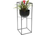 Dandibo Sgabello Per Fiori In Metallo Nero Quadrato 82 Cm Supporto Per Fiori 438 Colonna Per Fiori Supporto Per Piante Moderno Sgabello Per Piante