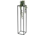 Dandibo Sgabello Per Fiori In Metallo Nero 100 Cm Quadrato Portafiori Tavolino FRA-006 Colonna Per Fiori Moderna Portafiori Sgabello Per Piante