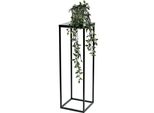 Dandibo Sgabello Per Fiori In Metallo Nero 70 Cm Quadrato Portafiori Tavolino FRA-005 Colonna Per Fiori Moderna Portafiori Sgabello Per Piante