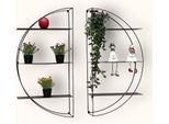 Dandibo Scaffale Da Parete In Metallo Nero Rotondo 96460 Montaggio A Parete 80 Cm Moderno Supporto Da Parete Scaffale Decorazione Da Parete