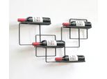 Dandibo Portabottiglie Da Parete In Metallo Nero Linea Vino Portabottiglie Portabottiglie Per 4 Bottiglie Design Moderno Stretto