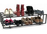 Dandibo Portascarpe In Metallo Nero 2 Livelli 96549 Portascarpe Portascarpe Moderno Robusto Armadio Per Scarpe Solido Scaffale