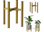 Dandibo Supporto Per Piante Regolabile In Metallo Dorato 30 Cm Supporto Per Fiori 96474 Sgabello Per Fiori Sgabello Per Piante Moderno Regolabile Colonna Per Fiori