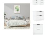 Vidaxl Comodini 2 Pz. Legno Ingegnerizzato Bianco - Comodini