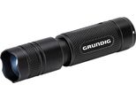 Grundig Torcia Led 400 Lumen - 10W - Portata 200M - 3 Modalità Di Luce: Alta, Bassa, Pulsante - Nero/Arancione