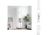 Vidaxl Credenza Bianca 34,5X34X180 Cm Materiale A Base Di Legno - Credenze