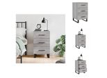 Vidaxl Comodino Grigio Sonoma 40X40X66 Cm Materiale A Base Di Legno - Comodini