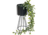 Dandibo Sgabello Per Fiori In Metallo Nero 32 Cm Portafiori 96528 Colonna Portafiori Moderna Sgabello Per Piante