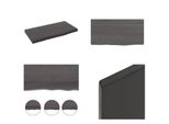 Vidaxl Mensola A Muro Marrone Scuro 40X20X2 Cm In Legno Massiccio Trattato Con Rovere - Mensola A Muro - Mensola Portaoggetti - Mensola Galleggiante