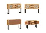 Vidaxl Credenza 110X30X74 Cm Legno Di Mango Grezzo - Credenza - Credenze - Tavolino - Tavoli Laterali