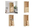 Vidaxl Credenza In Rovere Sonoma 69,5X34X180 Cm Materiale A Base Di Legno - Credenza - Credenze - Credenza - Armadietto