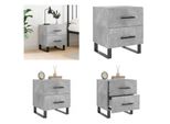 Vidaxl Comodino Grigio Cemento 40X35X47,5 Cm In Legno - Comodino - Comodini - Armadio - Mobile Da Letto
