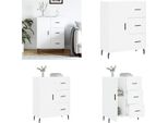 Vidaxl Credenza Bianca 69,5X34X90 Cm Materiale A Base Di Legno - Credenza - Credenze - Armadio - Credenza