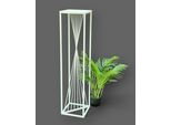 Dandibo Sgabello Per Fiori In Metallo Bianco Quadrato 100 Cm Tavolino Per Fiori 96568 Sgabello Per Piante A Colonna Di Fiori Design Moderno