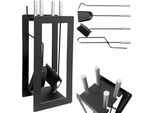 Dandibo Set Caminetto Moderno Nero 5 Pezzi 96572 Set Caminetto Set Caminetto Set Stufa