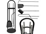 Dandibo Set Caminetto Moderno Nero 5 Pezzi 96573 Set Caminetto Set Caminetto Set Stufa