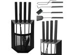 Dandibo Set Caminetto Nero Moderno 5 Pezzi 96616 Set Caminetto Set Caminetto Set Stufa