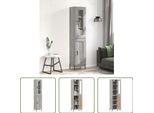 The Living Store Credenza Grigio Sonoma 34,5X34X180 Cm Materiale A Base Di Legno