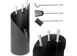 Dandibo Set Caminetto Nero Moderno 4 Pezzi 96571 Set Caminetto Set Caminetto Set Stufa