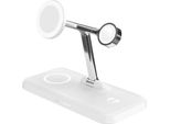 Hyper HJ3004WHGL Caricatore Per Dispositivi Mobili Cuffie, Smartphone, Smartwatch Argento, Bianco Dc, Usb Ricarica Wireless Ricarica Rapida Interna