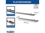 Dandibo Portabottiglie Da Parete In Metallo 6 Bottiglie Nero Linea Set Di 2 Portabottiglie Galleggianti Portabottiglie Stretto