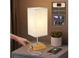 Zmh Lampada Da Comodino Touch Dimmerabile Con Funzione Di Ricarica Usb E27 Luce Notturna Ricaricabile Con Paralume In Tessuto Per Soggiorno Camera Da Letto
