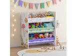 Scaffale Per Bambini 'Boiro' Con 9 Scatole Pieghevoli 60 X 62 X 30 Cm Motivo Aqua Dream