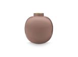 Dekovase PIP STUDIO Vase, braun (rost), B:23cm H:23cm T:23cm Ø:23cm, Metall, Vasen