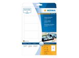 Herma Special - Etichette In Carta Autoadesive Permanenti Lucide - Bianco - 88,9 X 46,6 Mm - 300 Etichette (25 Fogli X 12) (4906)