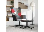 Vidaxl Poltrona Relax Con Sgabello Tessuto Patchwork