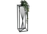 Dandibo Sgabello Per Fiori In Metallo Nero Quadrato 70 Cm Tavolino Portafiori 96457 Colonna Di Fiori Design Moderno Sgabello Portapiante