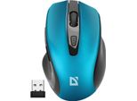 Defender Prime MB-053 Mouse Ottico Clickless Silenzioso 1600Dpi Blu Senza Fili