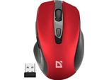 Defender Prime MB-053 Mouse Ottico Clickless Silenzioso 1600Dpi Rosso Senza Fili