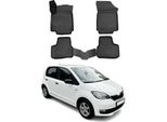 2011-2025 Skoda Citigo Tappetini Tpe Nero 4 Pz