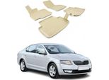 2013-2025 Skoda Octavia Tappetini Tpe Beige 4 Pz